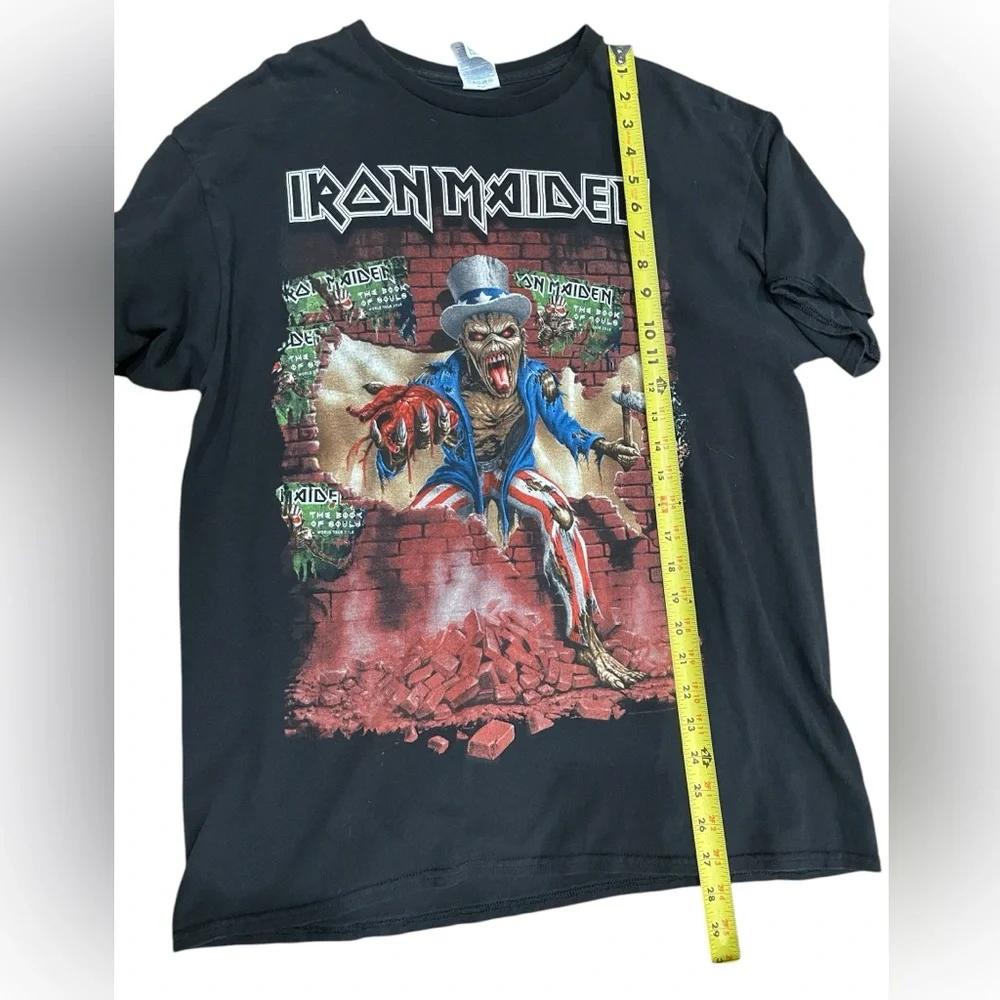 Iron Maiden The Book Of Souls US Tour 2017 T-Shirt Black Band Tee Men’s Large - Picture 6 of 11